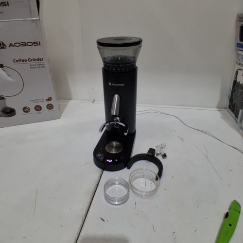 AAOBOSI ELECTRIC CORDLESS COFFEE BURR GRINDER WITH PRECISE 60 GRIND SETTINGS, 5-98S TIMER & ANTI-STATIC - 12" X 4.2" X 9.1" - BLACK (MODEL: HB-686) image 3