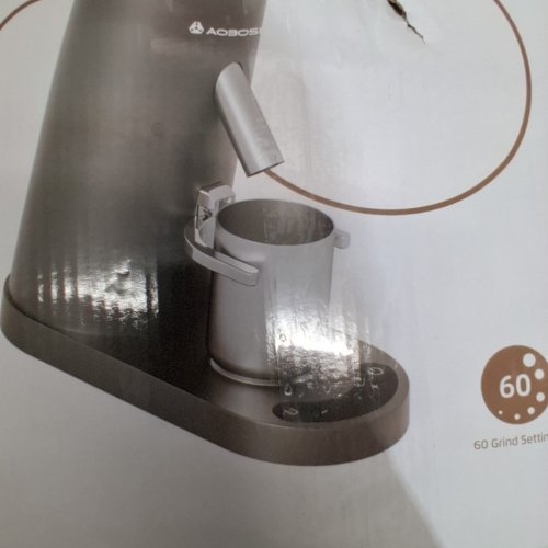 AAOBOSI ELECTRIC CORDLESS COFFEE BURR GRINDER WITH PRECISE 60 GRIND SETTINGS, 5-98S TIMER & ANTI-STATIC - 12" X 4.2" X 9.1" - BLACK (MODEL: HB-686) image 5
