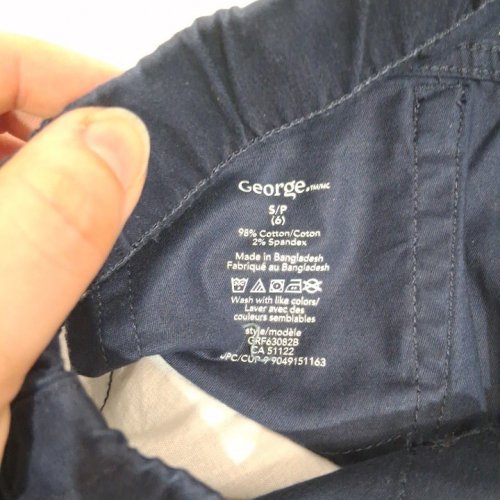 BOYS GEORGE STRETCH WOVEN PANT - SIZE 6 - NAVY BLUE- image 3