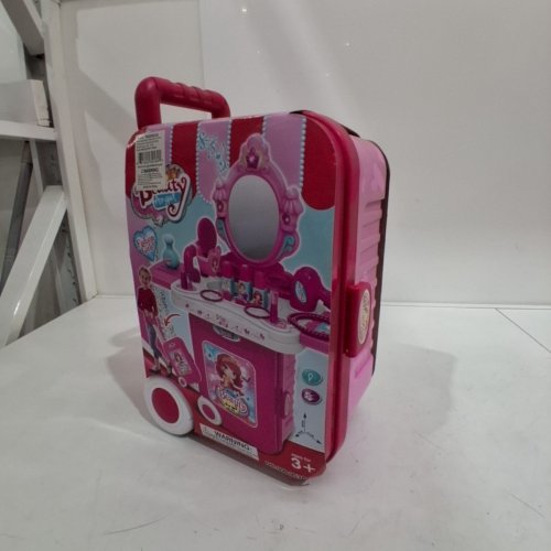 BEAUTY ANGEL GIRLS PORTABLE MAKE UP SUITCASE - PINK image 3
