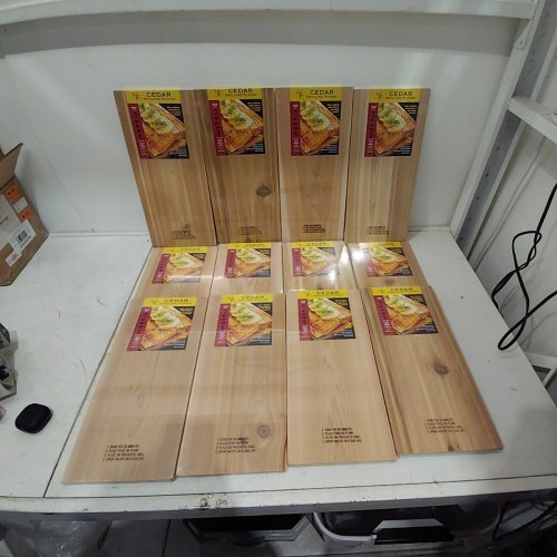 12PK TRUEFIRE GOURMET WESTERN RED CEDAR GRILLING PLANKS, ADDS SMOKY FLAVORS TO YOUR GRILLING FAVORITES - 5.5" X 16" (MODEL: TFP716-2) image 2