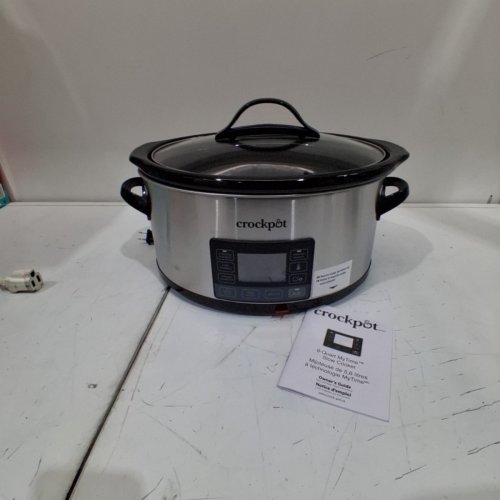 CROCK-POT MYTIME PROGRAMMABLE SLOW COOKER - 6 QT - STAINLESS STEEL / BLACK (STYLE: MYTIME) image 4