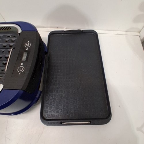 CUSIMAX ELECTRIC PORTABLE INDOOR SMOKELESS GRILL WITH 13.8" X 8" COOKING SURFACE - 1500W - BLUE (MODEL: CMRG-200) image 5