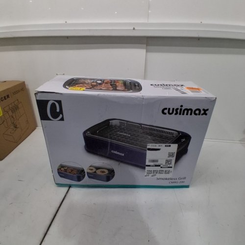 CUSIMAX ELECTRIC PORTABLE INDOOR SMOKELESS GRILL WITH 13.8" X 8" COOKING SURFACE - 1500W - BLUE (MODEL: CMRG-200) image 7