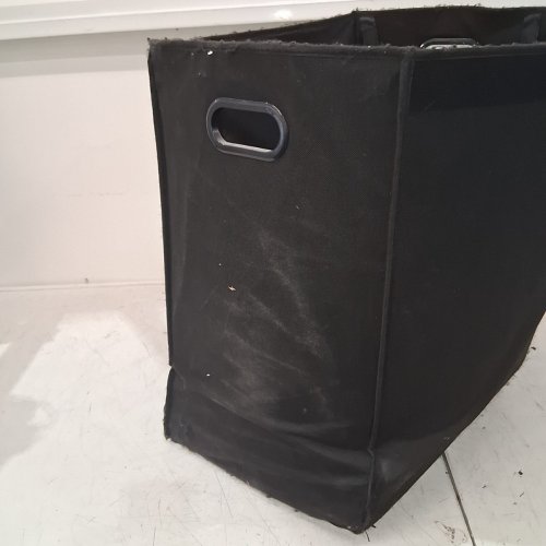UNBRANDED FOLDABLE FABRIC LAUNDRY HAMPER/BASKET/STORAGE BIN - 24" X 12" - BLACK image 7