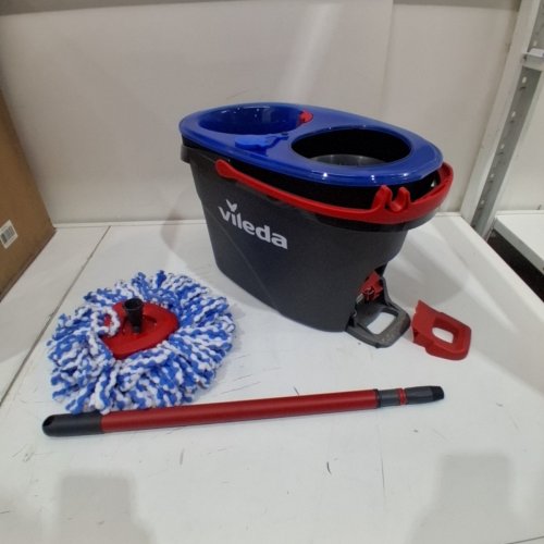 VILEDA EASYWRING RINSECLEAN SPIN MOP & BUCKET SYSTEM - GREY/BLUE (MODEL: 168467) image 2