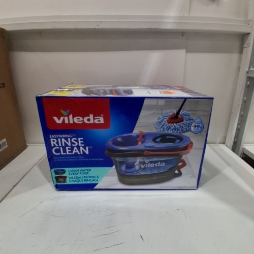VILEDA EASYWRING RINSECLEAN SPIN MOP & BUCKET SYSTEM - GREY/BLUE (MODEL: 168467) image 4