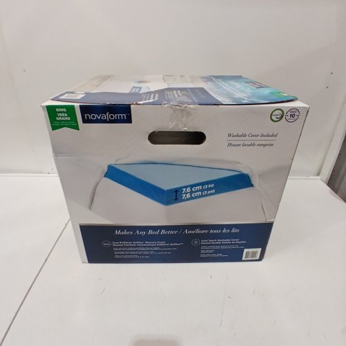 NOVAFORM SOOTHING COOL PLUS GEL MEMORY FOAM MATTRESS TOPPER - 3" - KING (MODEL: 5529226) image 5