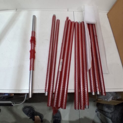 12PK GROOVED HOLLOW metal RODS FOR DIY PROJECTS - 0.7" X 27" - STEEL image 2