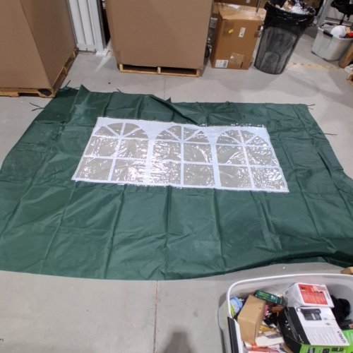 OUTDOOR TENT CLOTH WITH WINDOW - 10FT X 10FT - GREEN image 2