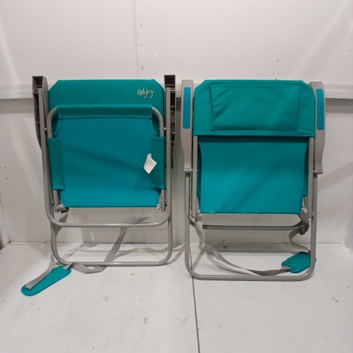 2PK WEJOY FOLDING OUTDOOR CAMPING & BEACH CHAIRS - TEAL GREEN image 3