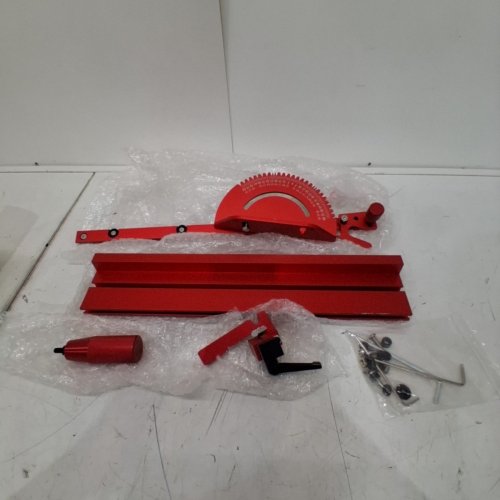 TABLE SAW PRECISION MITER GAUGE SYSTEM WITH LIMIT STOP - FITS SEAMLESSLY ONTO 30MM /45MM T TRACKS - RED image 2