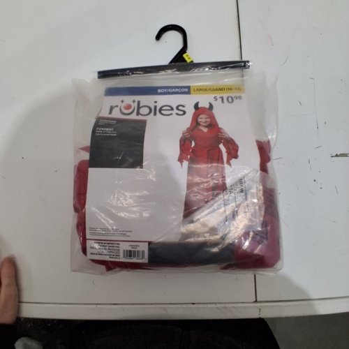 KID'S RUBIES DEVIL COSTUME - LARGE 10/12 - RED (STYLE: DEVIL) image 2
