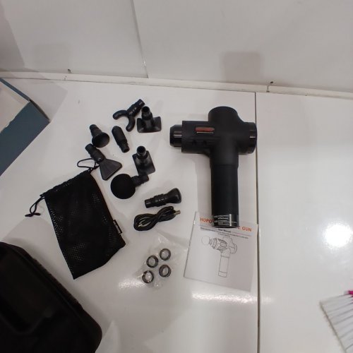 HOPOSO MASSAGE GUN DEEP TISSUE PERCUSSION MASSAGER 30 SPEED LEVEL - 8 MASSAGE HEADS 4800RPM MAX - CARBON BLACK (MODEL: YL-MG001) image 3