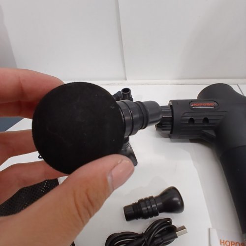 HOPOSO MASSAGE GUN DEEP TISSUE PERCUSSION MASSAGER 30 SPEED LEVEL - 8 MASSAGE HEADS 4800RPM MAX - CARBON BLACK (MODEL: YL-MG001) image 4