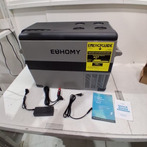 EUHOMY ELECTRIC COOLER CAR REFRIGERATOR WITH BLUETOOTH APP CONTROL - 12V/24V DC - 47QT - BLACK/GREY - (MODEL: CF-45)) image 4