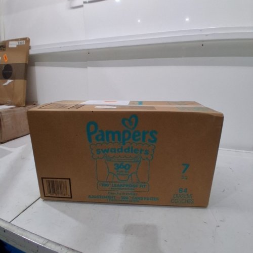 84PK PAMPERS SWADDLERS DISPOSABLE DIAPERS - SIZE 7 image 2