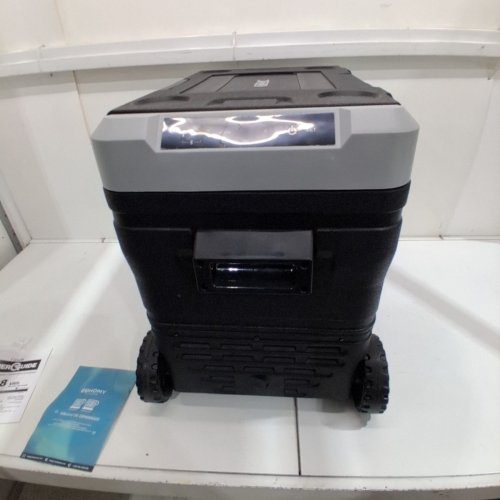EUHOMY PORTABLE ELECTRIC COOLER AND FREEZER WITH WHEELS & 2 COMPARTMENTS - 50L - 12V DC / 110-240V AC - BLACK/GREY (MODEL: CFB-50) image 8