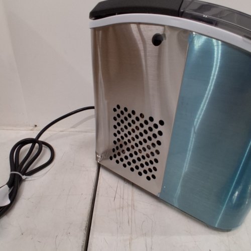 EUHOMY COUNTERTOP ICE MAKER WITH CARRY HANDLE, BASKET & SCOOP - MAKES 26LB PER DAY - GREY(MODEL: IM008-BSI-USEH) image 4