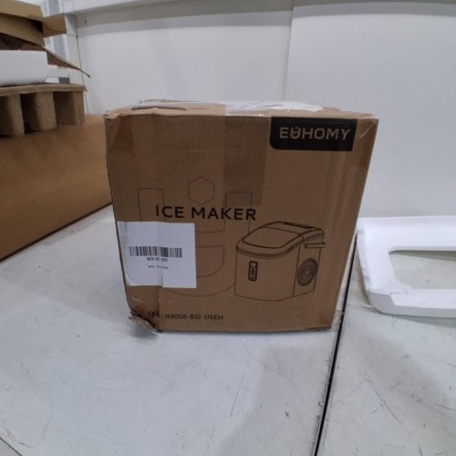 EUHOMY COUNTERTOP ICE MAKER WITH CARRY HANDLE, BASKET & SCOOP - MAKES 26LB PER DAY - GREY(MODEL: IM008-BSI-USEH) image 5