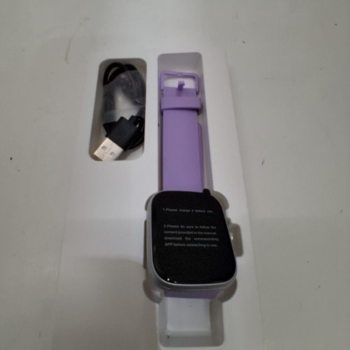 WOMEN'S DYURWA SMART WATCH FITNESS TRACKER - 1.91" HD SCREEN, HEART RATE/SLEEP MONITOR, SPO2, IP68 WATERPROOF, STEP COUNTER, FOR ANDROID/IOS - PURPLE (MODEL: T60) image 3