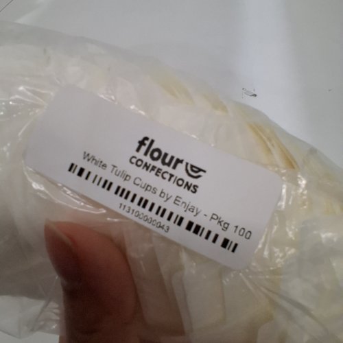 100PK FLOUR CONNECTIONS TULIP CUPS BY ENJAY - WHITE image 2
