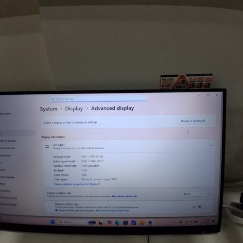 AOC QHD GAMING MONITOR - 27" - QHD 1440 - 240HZ - 0.3MS IPS - BLACK (MODEL: Q27G41ZE) image 2