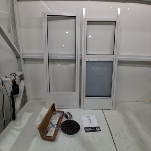 HAKUNA ADJUSTABLE PETS GLASS PATIO PET DOOR FOR SLIDING DOORS - 77.2” – 83.5” - WHITE (MODEL: 5077) image 2