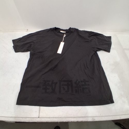 MEN'S ELWOOD DISTRESSED COLAR T-SHIRT - LARGE - BLACK image 2