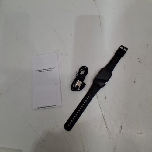 PAYBAY BLUETOOTH SMART WATCH FITNESS TRACKER WITH RUBBER STRAP, COMPANION APP, CALORIE COUNTER, PEDOMETER, AND SPORTS MODES - 1.57" DISPLAY - BLACK (MODEL: P121) image 4