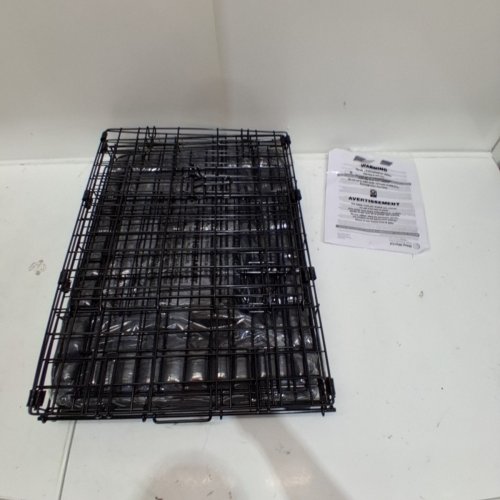 NEW WORLD PET PRODUCTS 2-DOOR WIRE METAL PET CRATE COVER FOR PETS UP TO 25LBS - 24" X 18" X 19" - BLACK (MODEL: B24DD-KIT) image 2