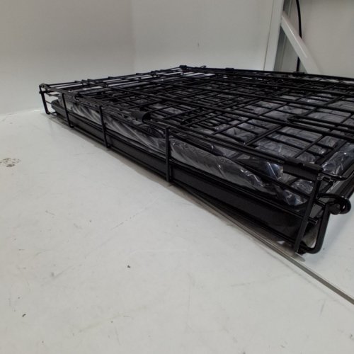 NEW WORLD PET PRODUCTS 2-DOOR WIRE METAL PET CRATE COVER FOR PETS UP TO 25LBS - 24" X 18" X 19" - BLACK (MODEL: B24DD-KIT) image 3