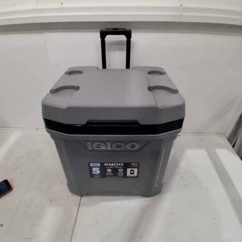 IGLOO MAXCOLD LATITUDE ROLLER COOLER - 62 QT - GREY / BLACK image 2