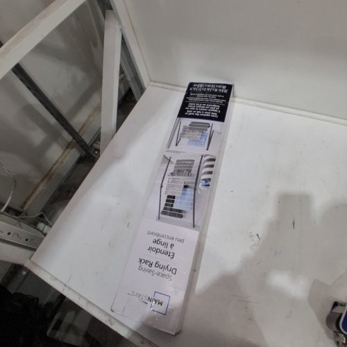 MAINSTAYS SPACE SAVING FOLDING DRYING RACK - GREY/WHITE image 3