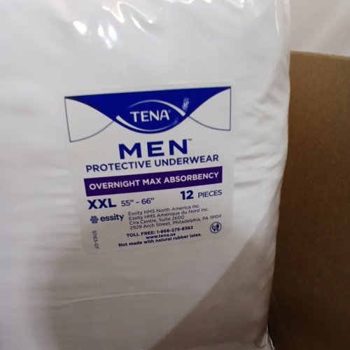 48PK MEN'S TENA OVERNIGHT MAX ABSORBENCY PROTECTIVE UNDERWEAR - XXL - WHITE image 3