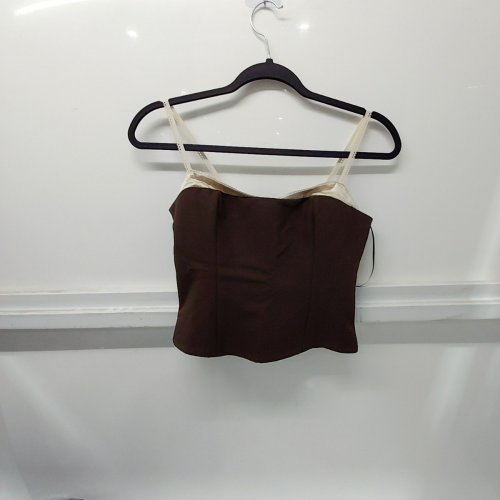 WOMEN'S REFORMATION MELANIE LIGHTWEIGHT CORSET TANK TOP - 0 - BROWN image 2