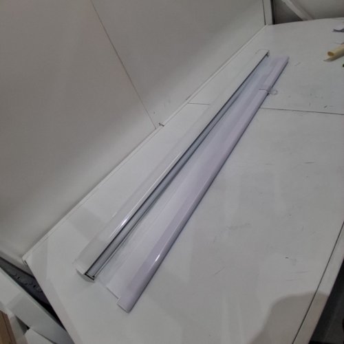 LUCKUP CORDLESS ZEBRA ROLLER SHADE WINDOW BLINDS - 47" X 72" - WHITE (MODEL: DZSTBML-47W) image 2