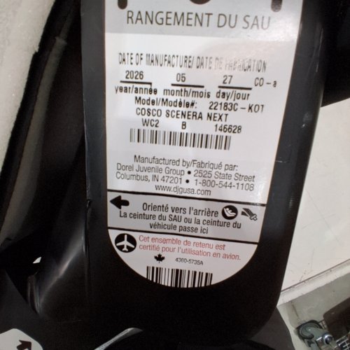 COSCO SCENERA NEXT CONVERTIBLE CAR SEAT - BLACKOUT (MODEL: 22183C-KOT) image 2