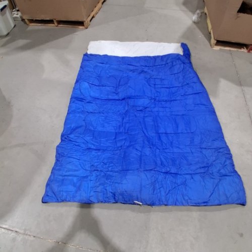 ADULT SLEEPINGO WATERPROOF SLEEPING BAG - DOUBLE - BLUE/GREY image 2