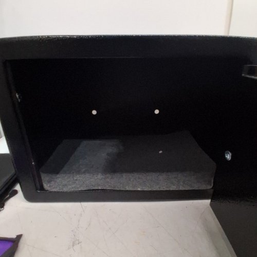 SAFE SECURITY BOX WITH LCD DISPLAY AND BUILT IN ALARM SYSTEM - 12'' X 18'' X 12" - BLACK/GOLD image 6