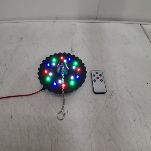 HANGING LED DISCO BALL MOTOR WITH REMOTE - BLACK image 3