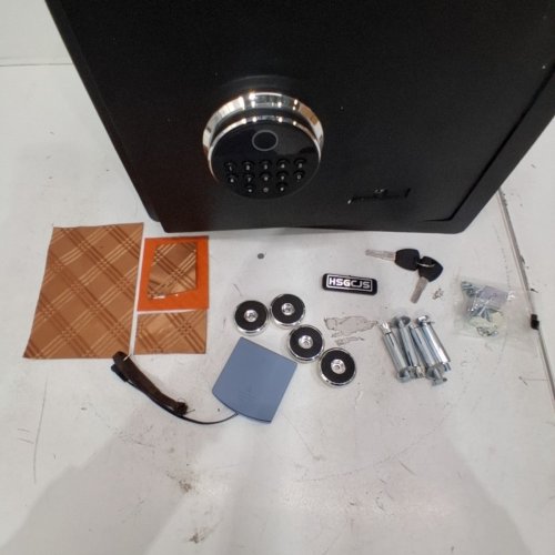 HSGCJS HEAVY DUTY MOUNTABLE SECURITY SAFE WITH 3 WAYS TO OPEN - BIOMETRICS/PASSWORD/KEY - 1.2 CU.FT - BLACK (MODEL: HSGCJS-1-30Z) image 3