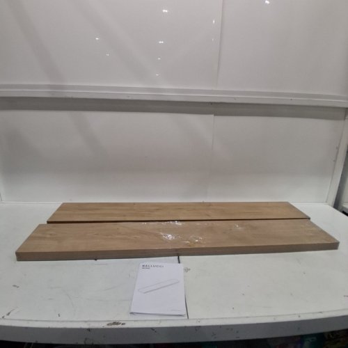 BALLUCCI FLOATING SHELVES WITH INVISIBLE BRACKETS - 49" X 9" X 3.5" - OAK FINISH (MODEL: HAFS07NO-2) image 2