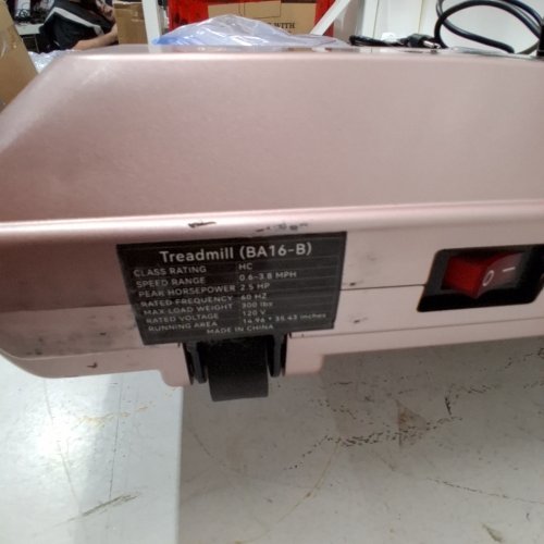 DEERRUN WALKING PAD TREADMILL WITH INCLINE - 3.8MPH, 2.5 H/P, 300 LBS CAP - PINK / BLACK (MODEL: BA16-B) image 3