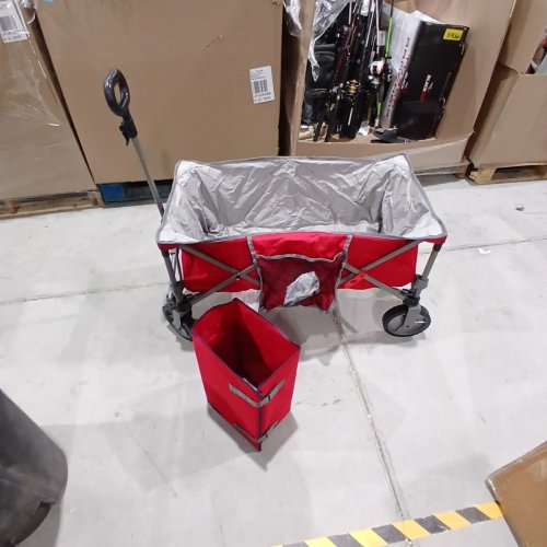 BPS QUAD-FOLD WAGON - 35" X 18" X 22" - RED/GREY (MODEL: 331330) image 2
