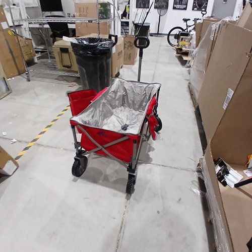 BPS QUAD-FOLD WAGON - 35" X 18" X 22" - RED/GREY (MODEL: 331330) image 4