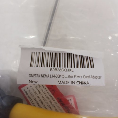 ONETAK NEMA 14-30P TO L14-30R 120V/240V 30 AMP 4 PRONG MALE PLUG TO TWIST LOCK 4 PRONG FEMALE RECEPTACLE, WELDER WELDING DRYER EV CHARGER POWER CORD - YELLOW / BLACK (ASIN: B0B28GQJXL) image 2