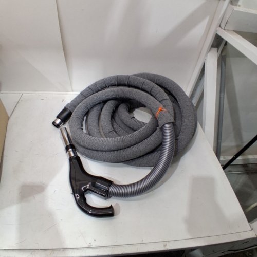 OVO 35FT UNIVERSAL CENTRAL VACUUM HOSE - HOSE FITS MOST INLETS - BLACK/GREY image 2