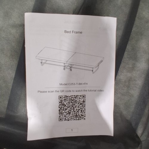 SADENICEL FOLDING BED WITH MEMORY FOAM MATTRESS WITH WHEELS - 75'' X 31''- BLACK/GREY (MODEL: C253-T-BK+FH) image 4