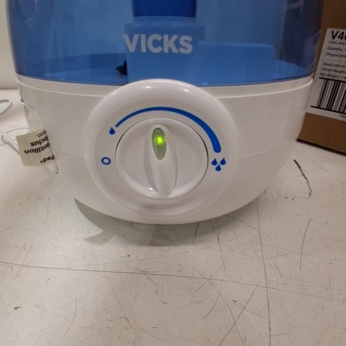VICKS FILTER-FREE ULTRASONIC COOL MIST HUMIDIFIER WITH VARIABLE OUTPUT CONTROL AND AUTO SHUT-OFF - 4.5L - WHITE/BLUE (MODEL: V4600CANAM) image 2